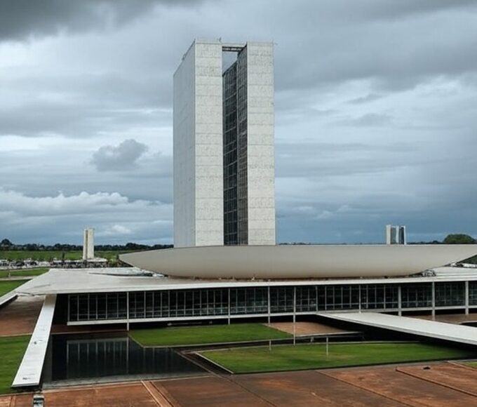 Edifício da Câmara Legislativa do DF sob céu nublado, simbolizando proposta de restrições à enfermagem estética e críticas geradas.