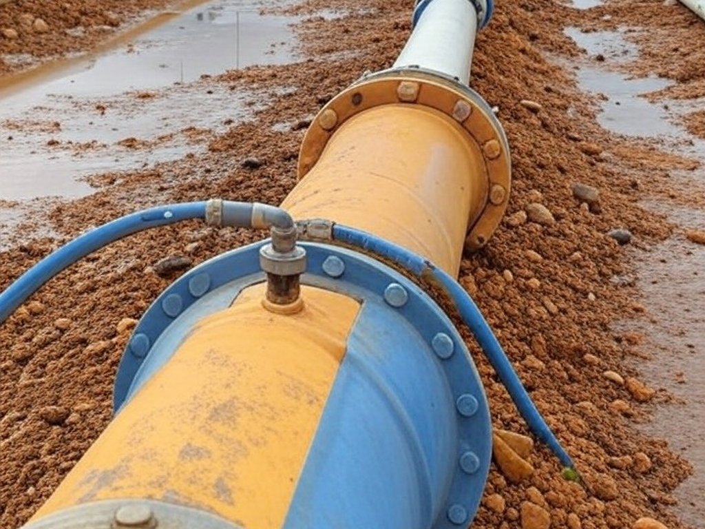 Rua na Asa Norte, Brasília, com manutenção em tubulações de água, destacando interrupção e fragilidades no abastecimento afetando áreas governamentais.