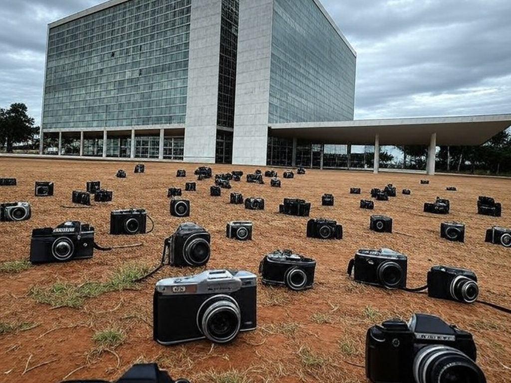 Edifício da CLDF em Brasília sob céu nublado, representando críticas por falta de transparência em concurso de fotografia.