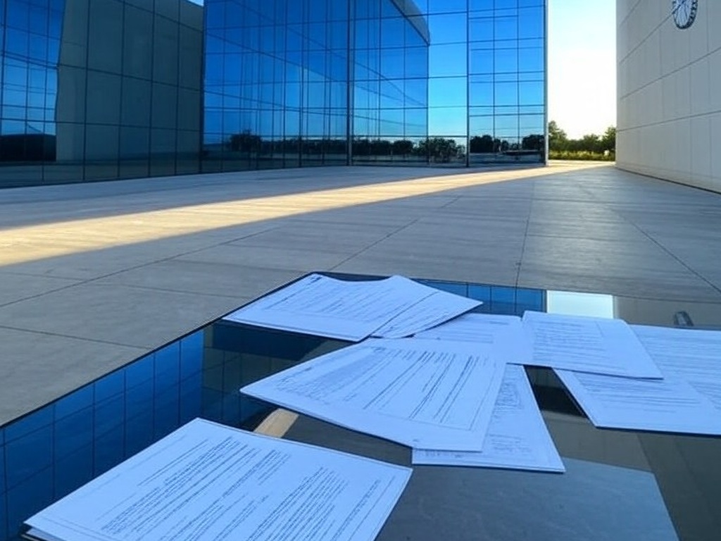 Edifício do CRF-DF em Brasília com relógio e documentos, representando prazos apertados e críticas por transparência em concurso.