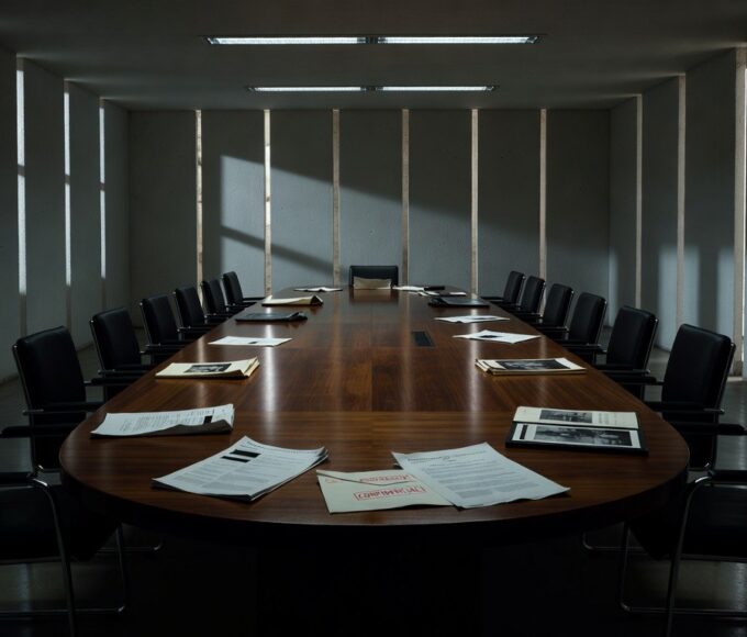 Edifício da CLDF em Brasília com documentos espalhados, representando escrutínio sobre irregularidades no BRB.