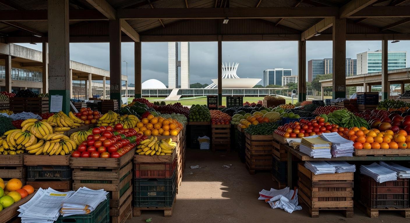 Prédio da CLDF em Brasília com documentos financeiros, representando aprovação controversa de R$ 15 milhões para Ceasa sem transparência.