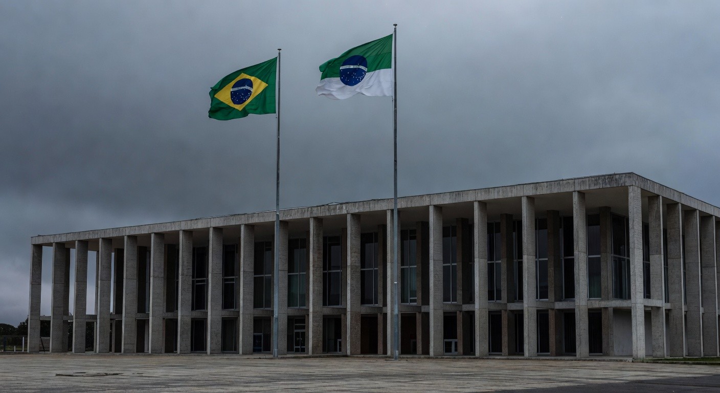 Edifício da CLDF em Brasília com viatura policial ao fundo, simbolizando falhas na reintegração de policiais e proteção contra violência à mulher.