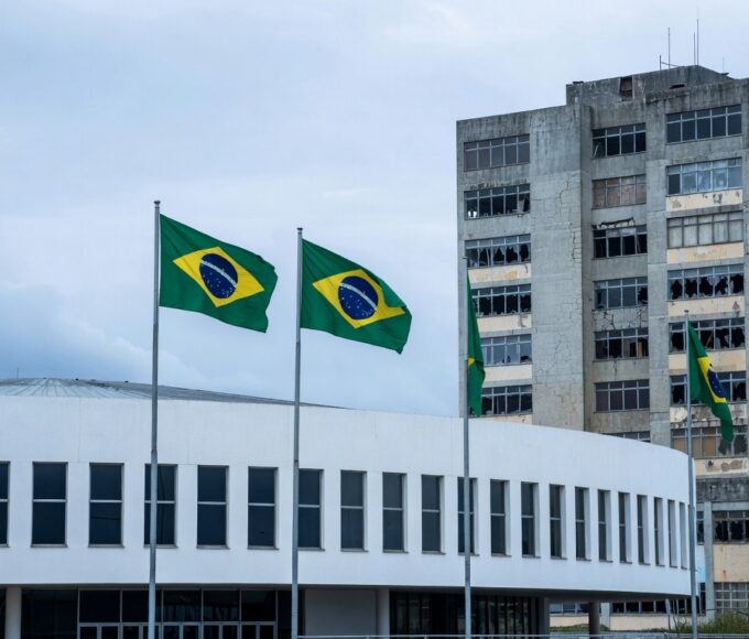 Hospital público em Brasília com sinais de deterioração, representando falhas na saúde do DF durante celebração de sindicato de enfermeiros.