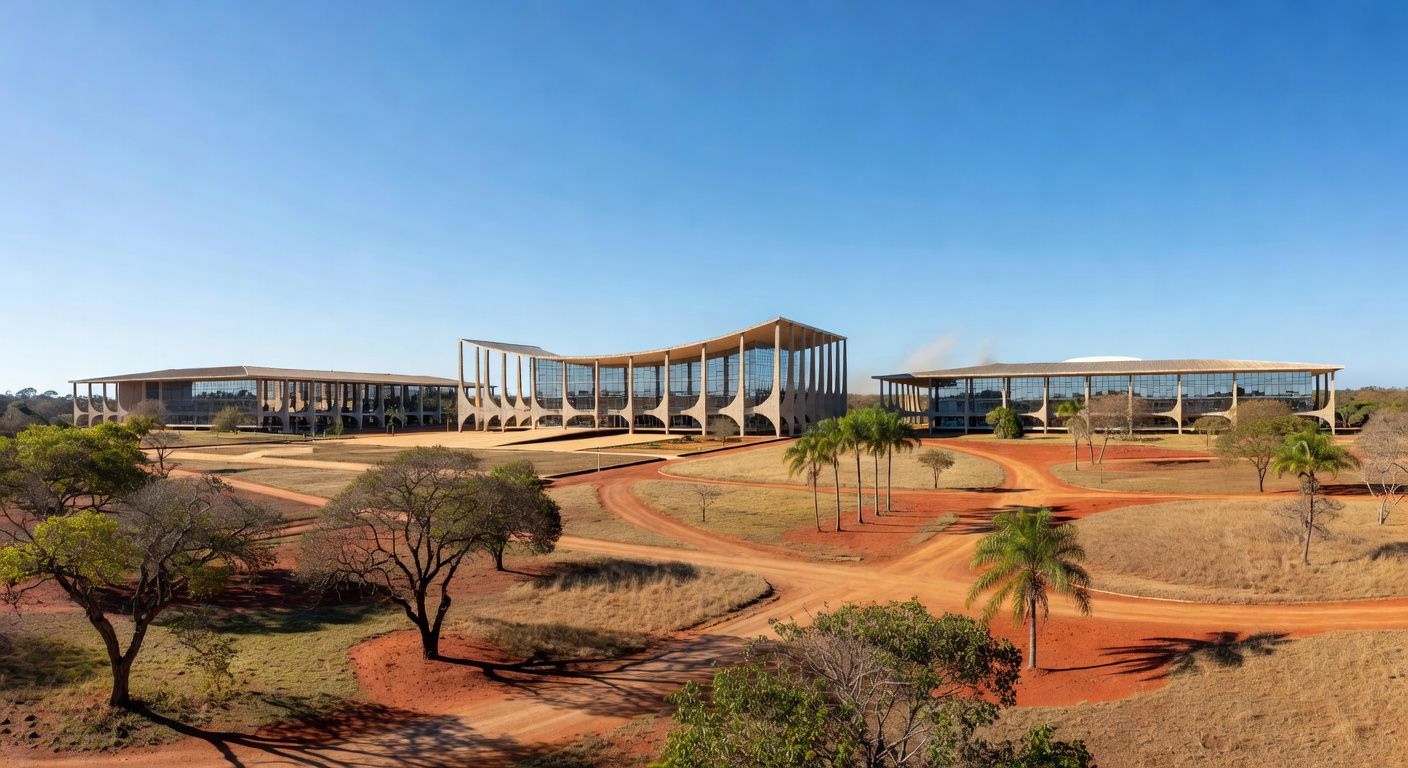 Campus universitário moderno em Brasília, representando crescimento de matrículas na UnDF.