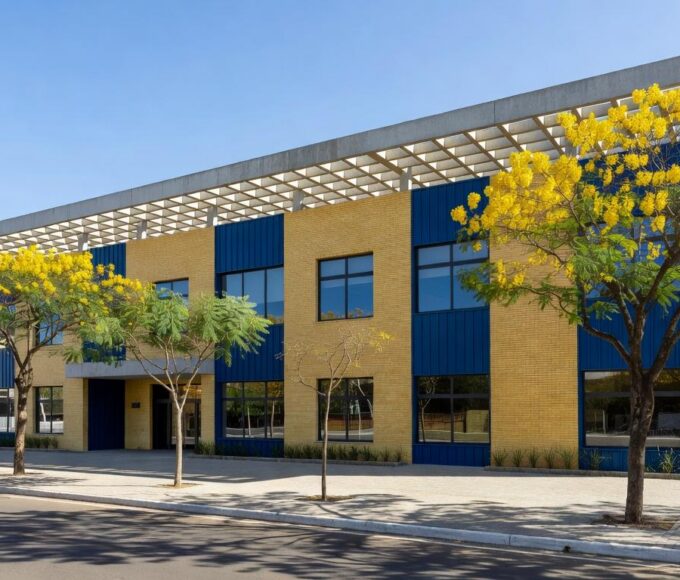 Fachada da nova unidade do Na Hora em Samambaia, Distrito Federal, inaugurada pela Sejus-DF.