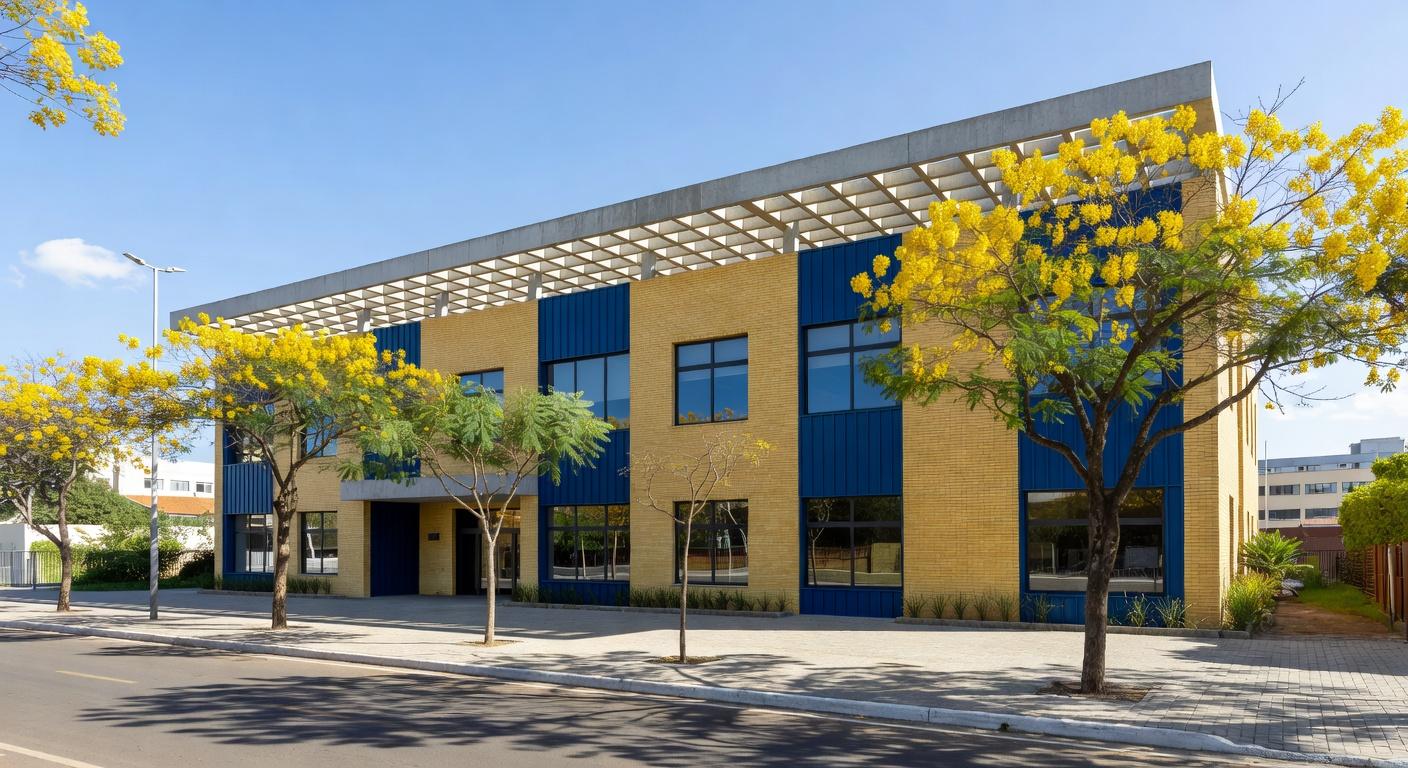 Fachada da nova unidade do Na Hora em Samambaia, Distrito Federal, inaugurada pela Sejus-DF.