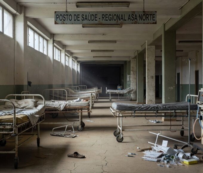 Hospital público em Brasília com sinais de negligência no sistema de saúde para doenças raras.