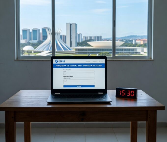 Estação de tratamento de água com vazamentos em Brasília, representando falhas no saneamento da Caesb no DF.