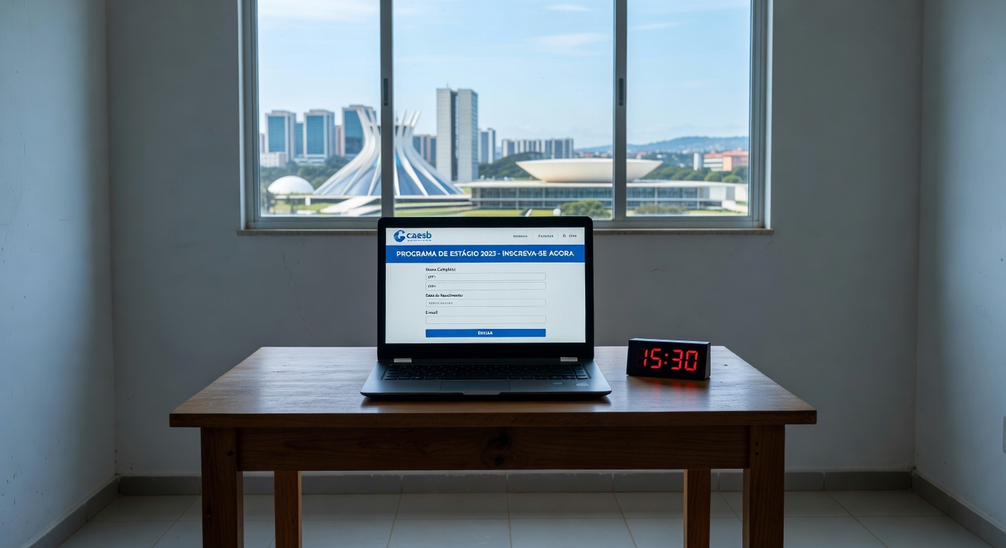 Estação de tratamento de água com vazamentos em Brasília, representando falhas no saneamento da Caesb no DF.