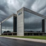 Edifício da Câmara Legislativa do DF em Brasília, sob céu nublado, representando escrutínio sobre o BRB.