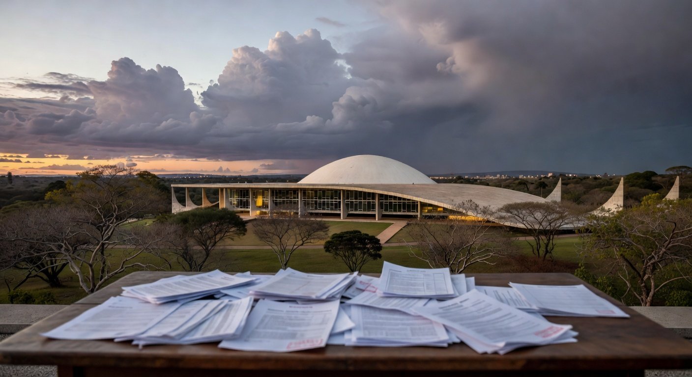 Fachada da CLDF em Brasília com cofre vazio simbolizando ônus aos cofres públicos por reajustes a servidores.