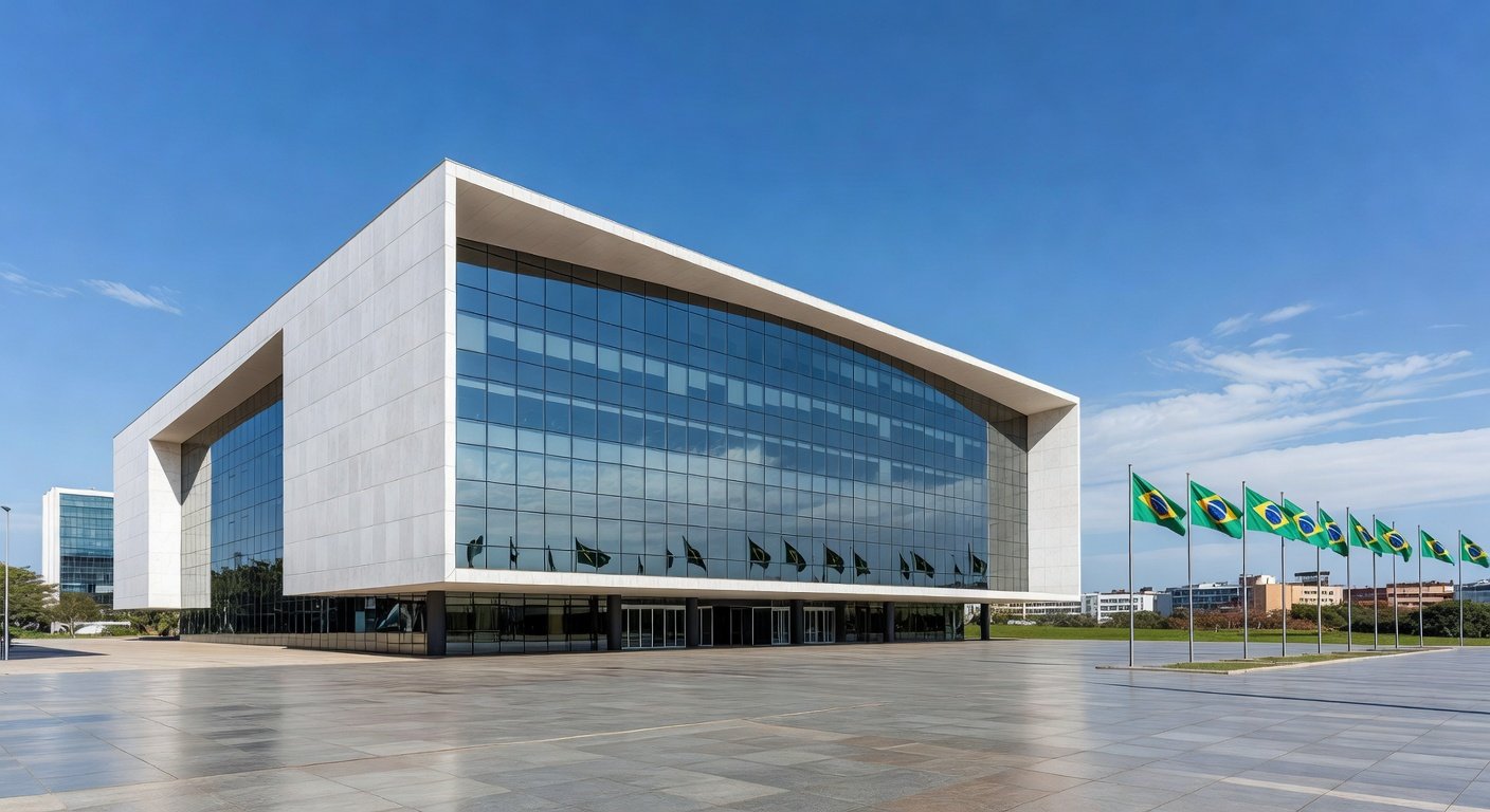 Edifício de banco em Brasília representando aquisição de ativos por fundo de investimento no BRB por R$ 15 bilhões.