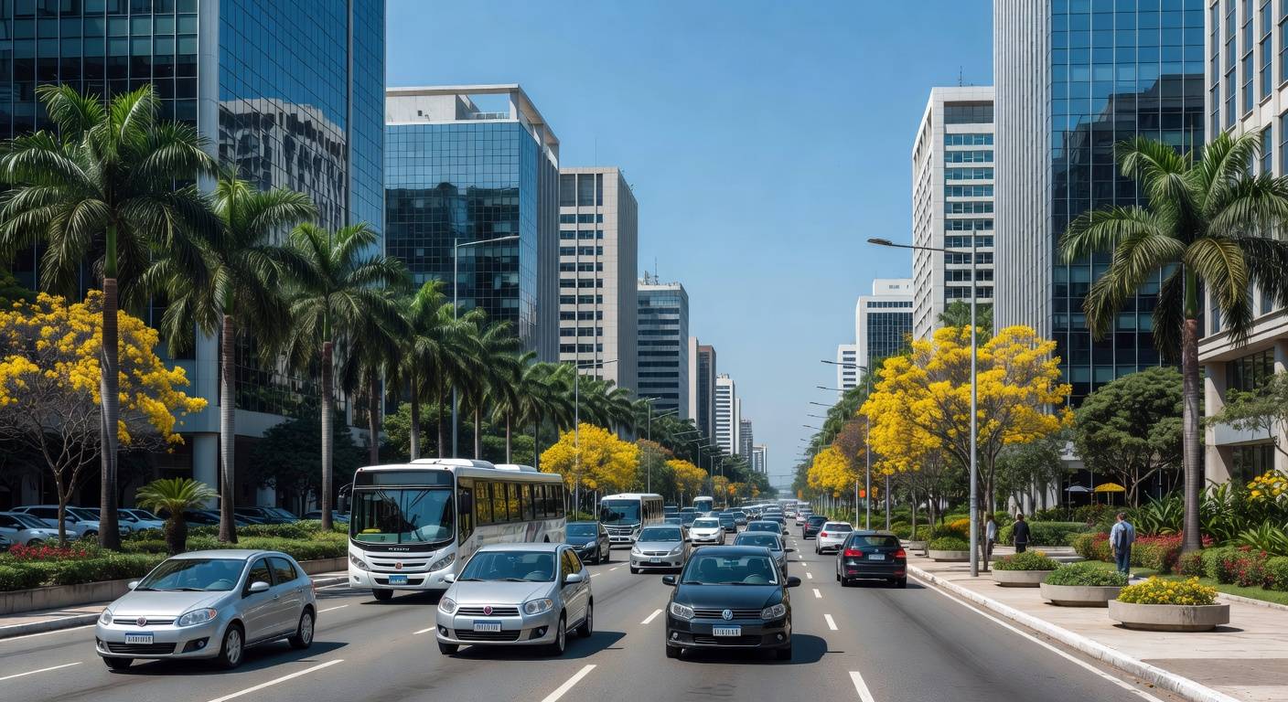 Fachadas de prédios bancários em avenida de São Paulo, representando compromisso de aquisição de ativos do Itaú Unibanco e BRB.