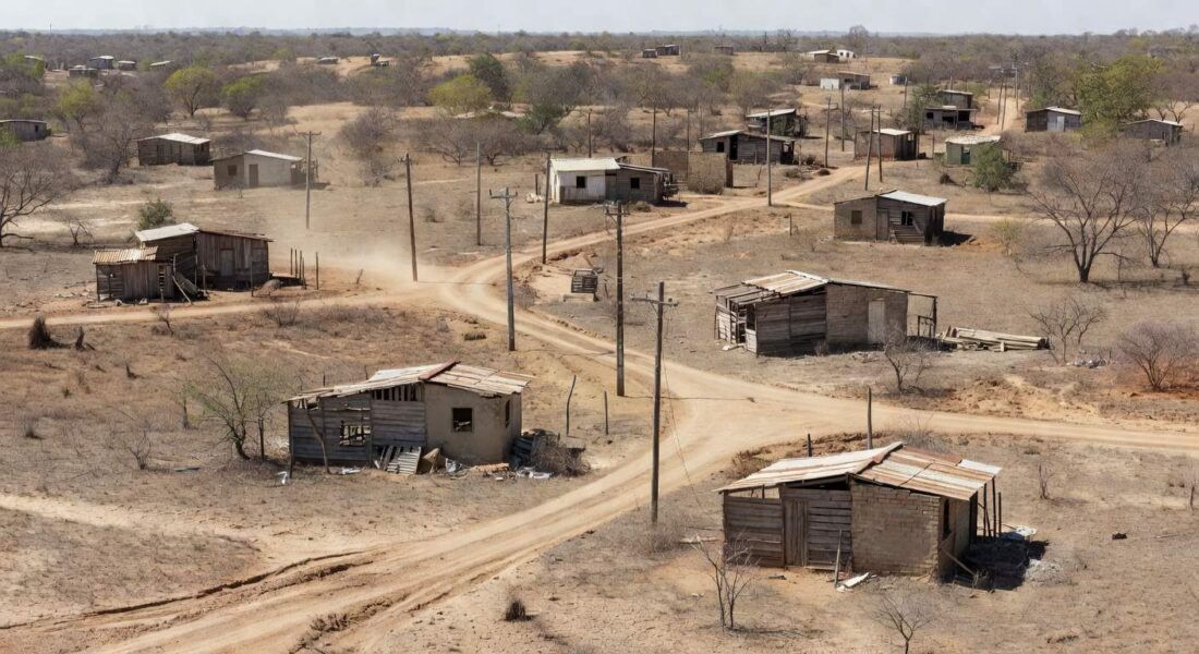 Ocupação Furnas em Samambaia com casas precárias e infraestrutura precária no DF