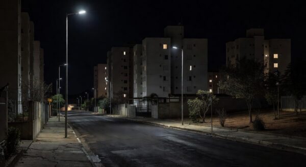 Rua deserta em Samambaia após assalto a professor universitário via app