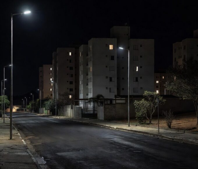 Rua deserta em Samambaia após assalto a professor universitário via app