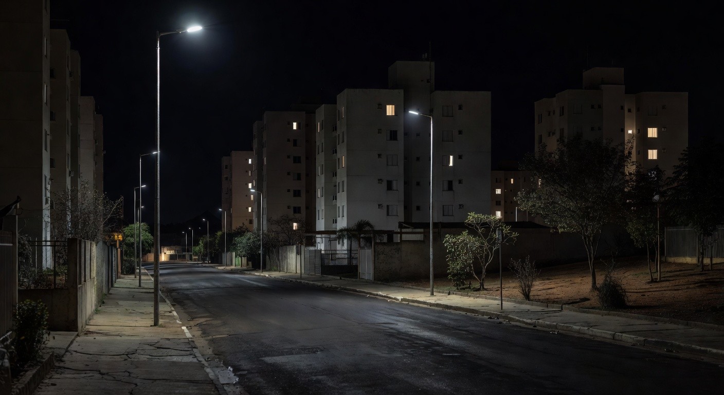Rua deserta em Samambaia após assalto a professor universitário via app