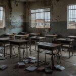 Sala de aula vazia em escola pública do DF evidenciando fracasso na educação EJA