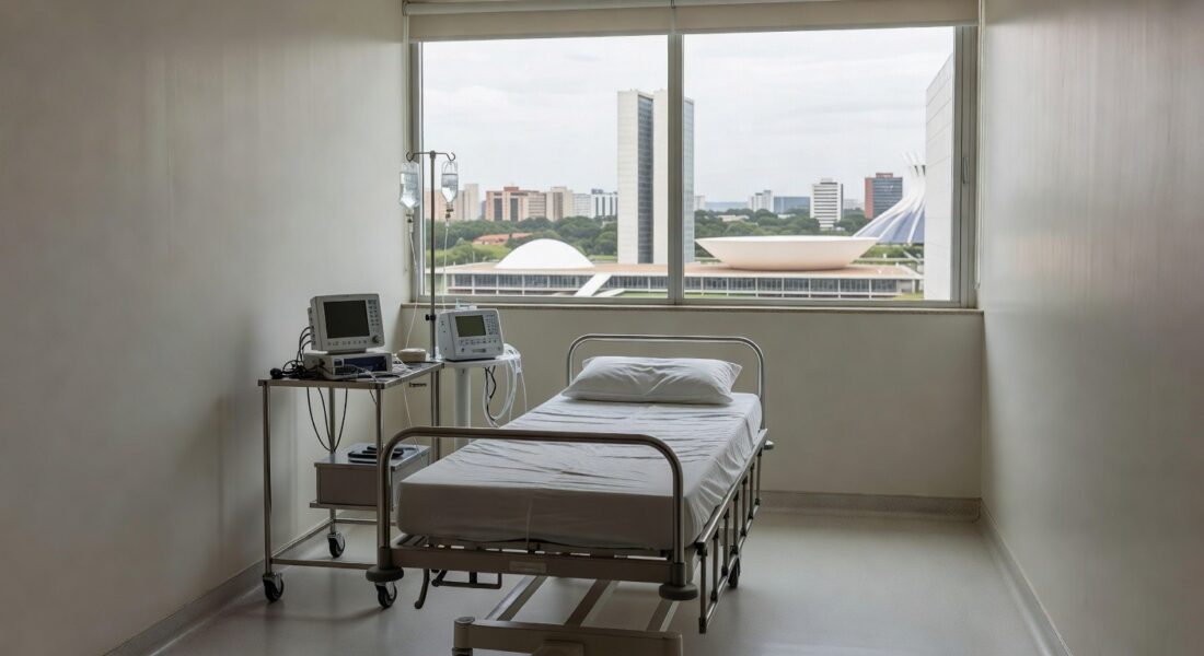 Hospital brasileiro simbolizando alta após cirurgia de pneumotórax