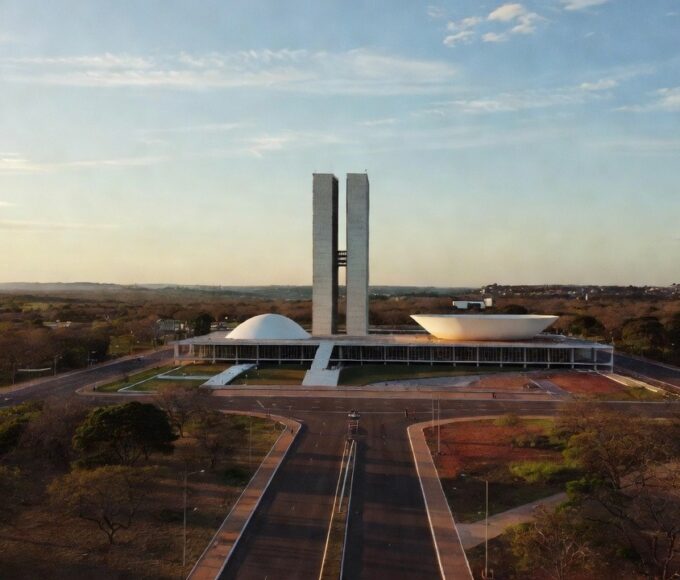 Congresso Nacional em Brasília representando o alto IDHM do Distrito Federal