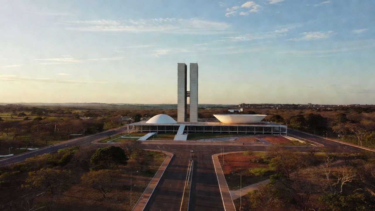 Congresso Nacional em Brasília representando o alto IDHM do Distrito Federal
