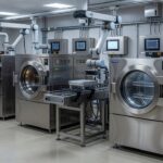 Autoclaves automatizadas em sala de esterilização do Hospital Regional de Santa Maria