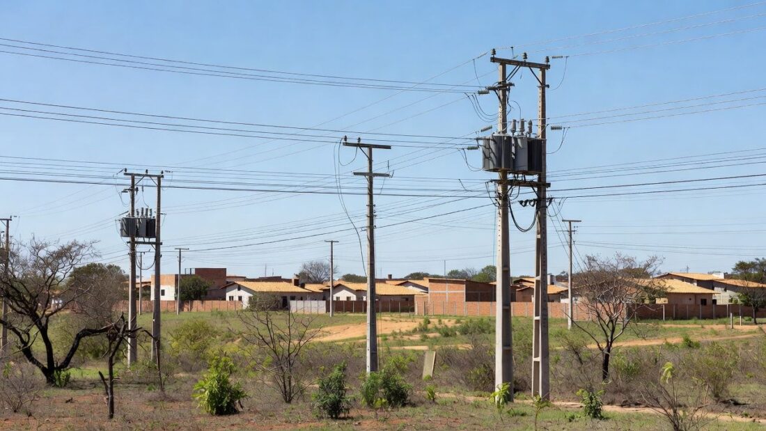 Rede elétrica em Samambaia durante interrupção para modernização pela Neoenergia