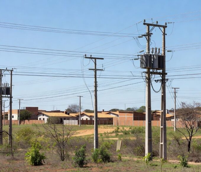 Rede elétrica em Samambaia durante interrupção para modernização pela Neoenergia