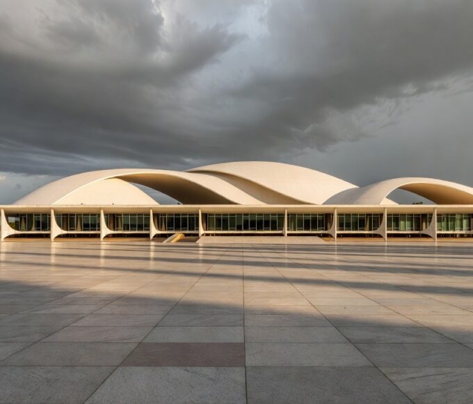 Congresso Nacional em Brasília sob céu nublado, símbolo de cidadania honorária