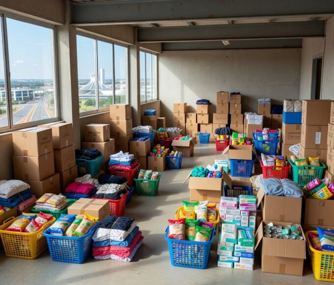 Centro de assistência social em Brasília com doações evangélicas