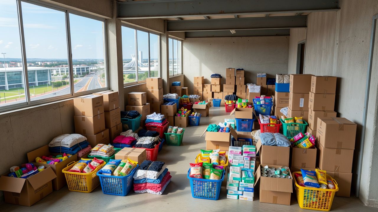 Centro de assistência social em Brasília com doações evangélicas