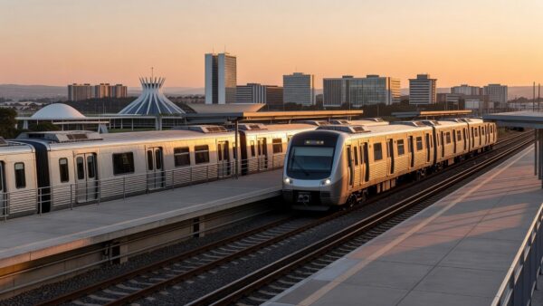 Novos trens do Metrô-DF em Brasília após ordem de compra