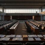 Plenário da CLDF com documentos espalhados durante votações de última hora