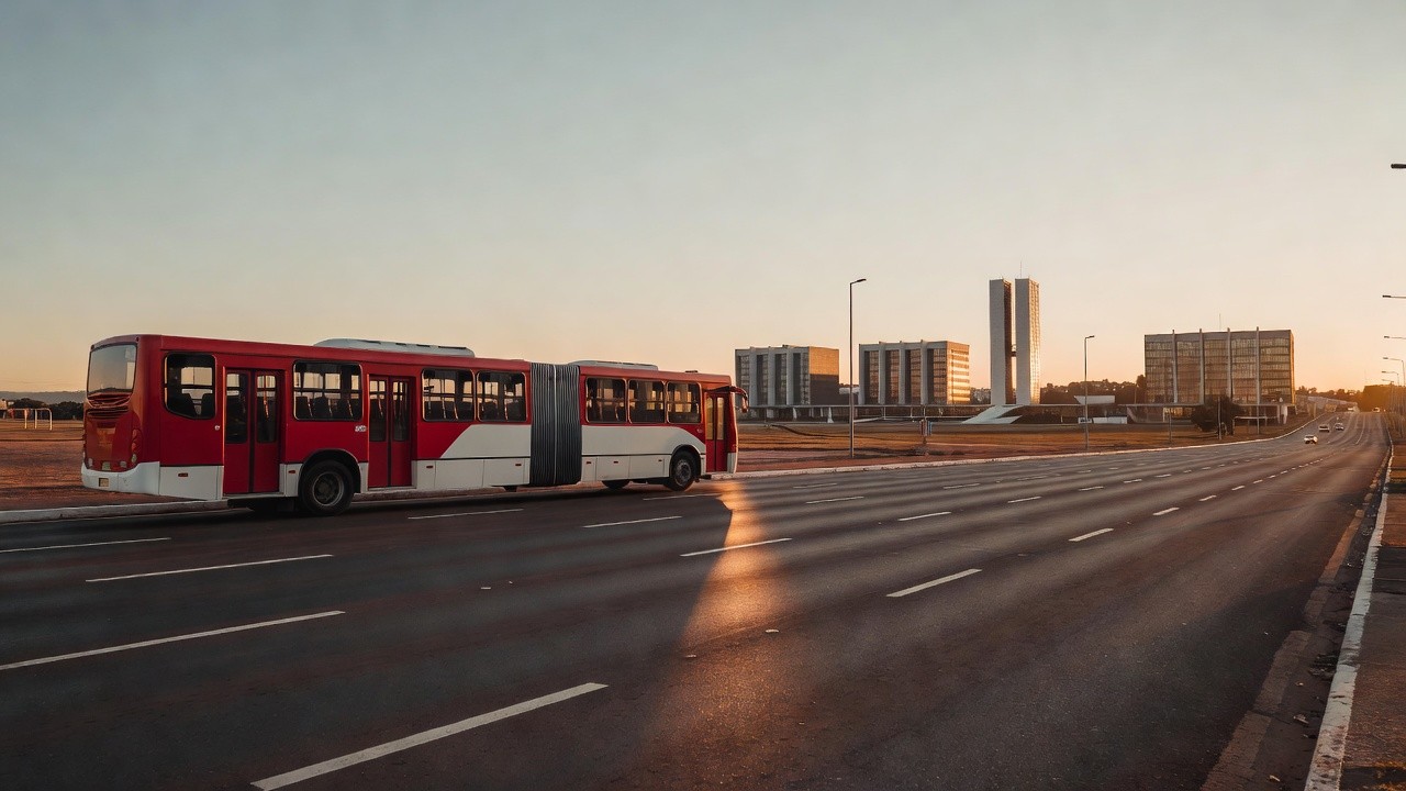Ônibus do transporte público em Brasília para tarifa zero de estudantes