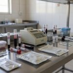 Laboratório de triagem neonatal em hospital de Brasília com equipamentos médicos
