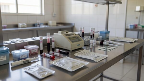 Laboratório de triagem neonatal em hospital de Brasília com equipamentos médicos