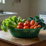 Cestas verdes com alimentos frescos do programa Cartão Prato Cheio no DF