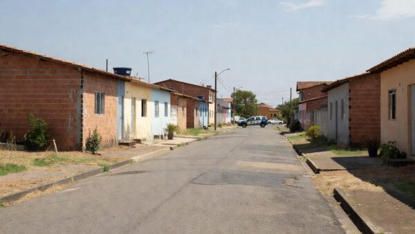 Viatura da PMDF em rua de Samambaia após prisão por tentativa de homicídio