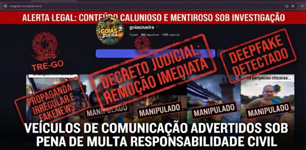 Justiça Eleitoral determina remoção de deepfakes contra candidato em Goiás
