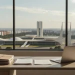 Escritório em Brasília com documentos representando incentivos para primeiro emprego no DF