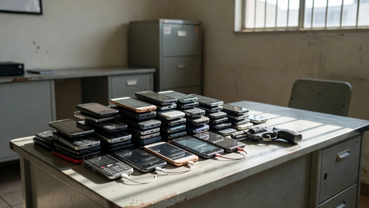 Celulares roubados e revólver apreendidos pela Polícia Civil em Samambaia