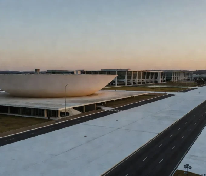 Quadra esportiva precária em Brasília representando a realidade dos educadores físicos