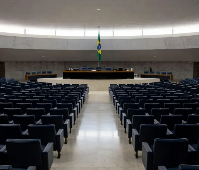 Câmara dos Deputados com sessão solene vazia sobre gastos públicos e instituto de advogados