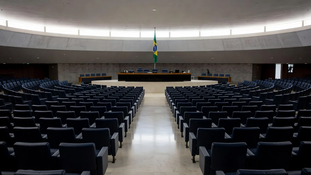 Câmara dos Deputados com sessão solene vazia sobre gastos públicos e instituto de advogados