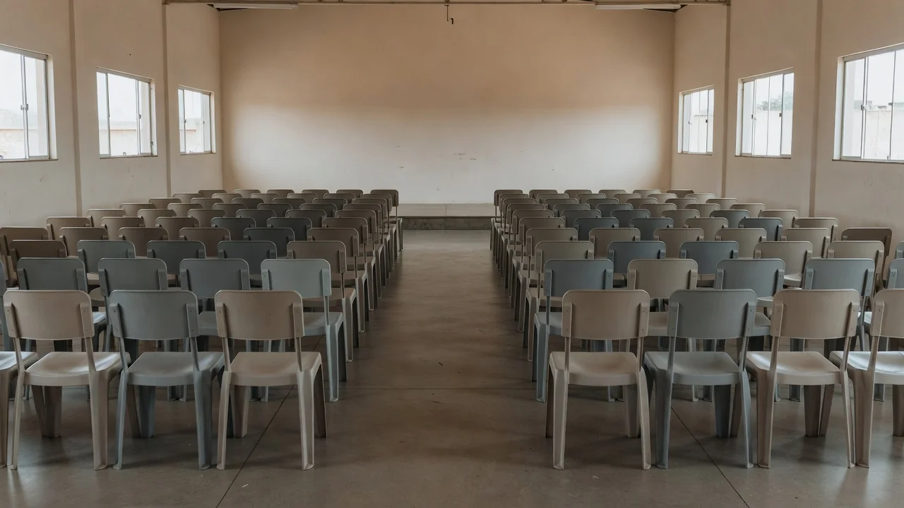 Auditório em Samambaia preparado para evento Juntos Contra a Misoginia do Sest Senat