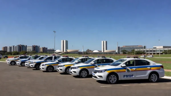Viaturas da PMDF em operação policial no Distrito Federal