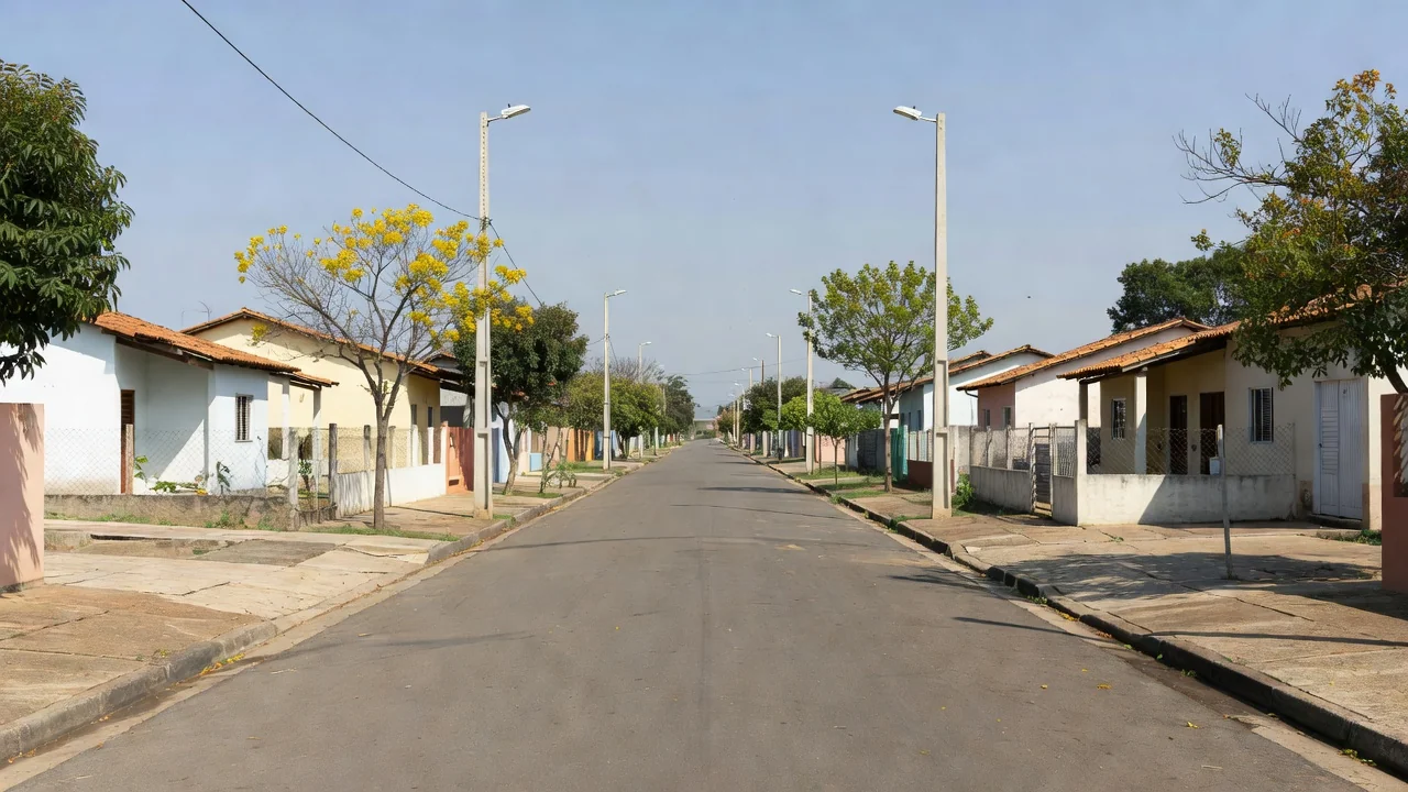 Rua residencial em Samambaia, local de buscas da Polícia Civil