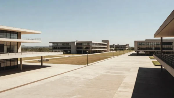 Campus da UnDF com prédios deteriorados e infraestrutura precária em Brasília