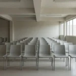 Sala de espera vazia em hospital psiquiátrico do DF representando fila de atendimentos